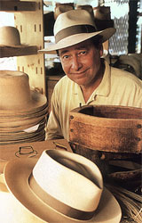 Brent Black with some hats and hat blocks