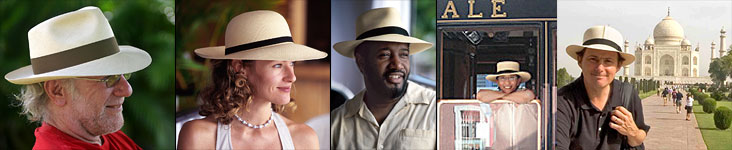 Five Photos of People Wearing Panama Hats