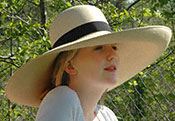 Client in a Wide Brim Garden Hat