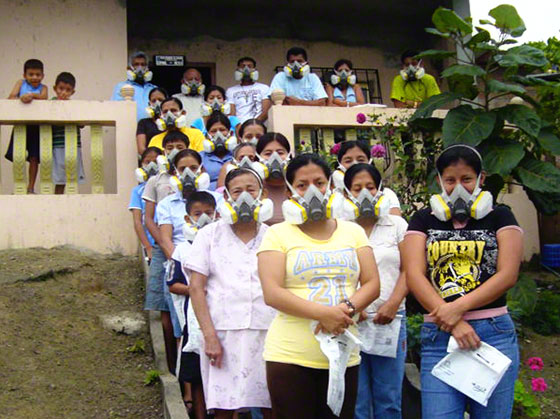 Weavers in Pile with Safety Masks