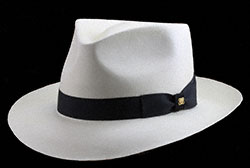 $25,000 Panama Hat blocked in the Classic Fedora style.