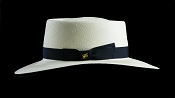 Bahama Beach Blanco genuine Panama hat - side view 