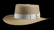 Bahama Beach Cocoa genuine Panama hat - ivory ribbon
