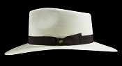 Kentucky Smith Blanco genuine Panama hat - Havana brown ribbon side view