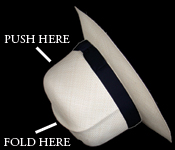How to roll up a Panama hat 4